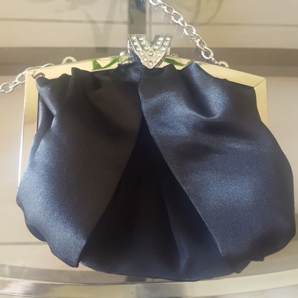 Mini clutch satin Black